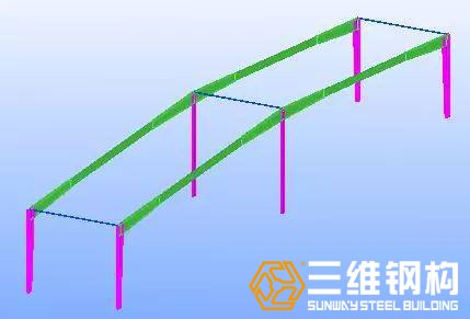 使用雙機抬吊安裝第二榀鋼屋架